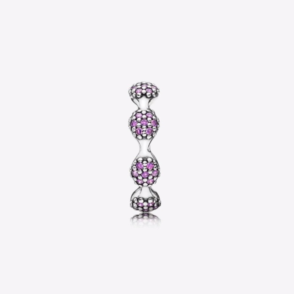 8-Pod Pavé, fancy purple Pandora Ring